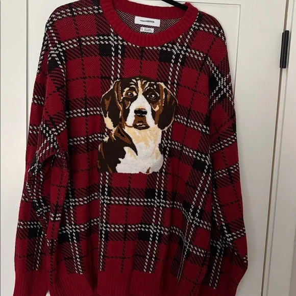 Urban Outfitters Red Plaid Crewneck Sweater - Picture 8 of 8